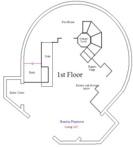 Blueprint of Cobblewood Castle lower level