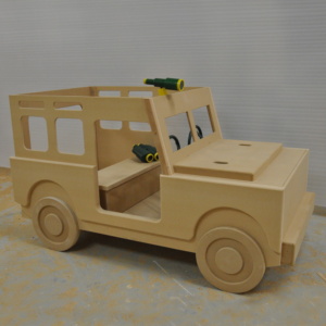 Indoor Jeep Playhouse for waiting rooms