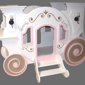 Cinderella Princess Carriage Bunk Bed w/loft