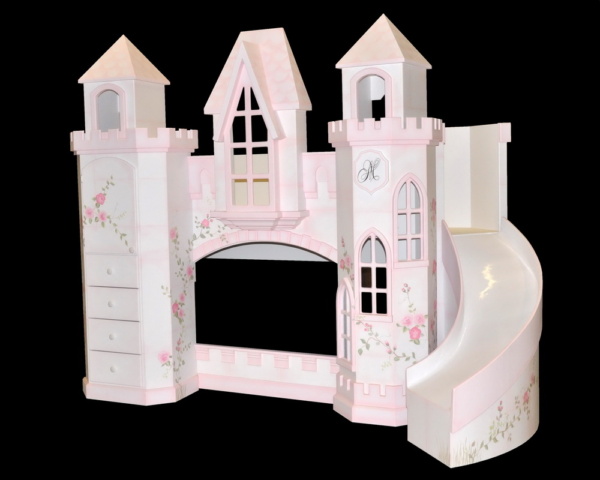Polton Castle Bunk Bed with curved slide.