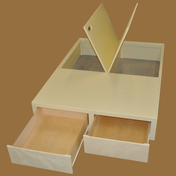 Mattress Pedestal w Drawers and Storage