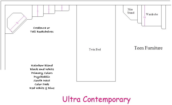 Ultra Contemporary Teen Bedroom Set