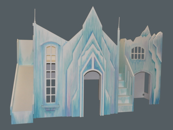 Frozen Castle w' Slide, Stairs and Playhouse
