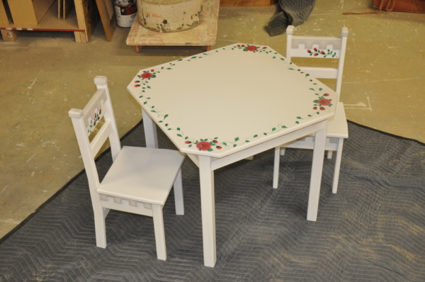 Hand Painted Table and Chair Set