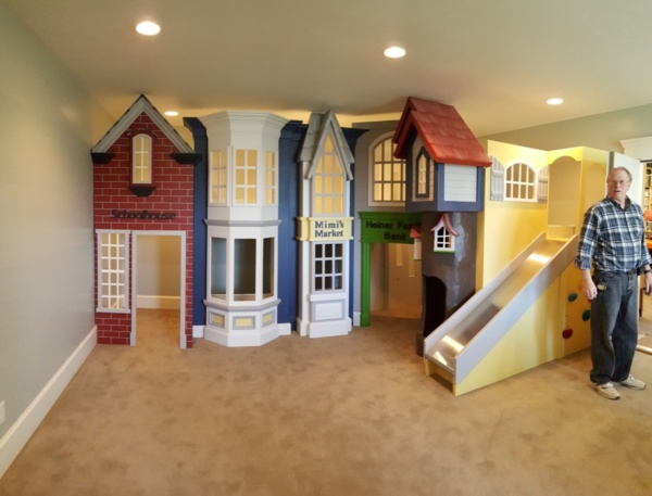 Timeless Storefront Playhouse with Slide