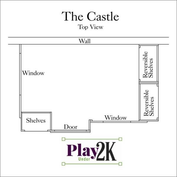 Indoor Castle Playhouse, Kids Playhouse, Under Two Thousand Dollars, Reversible Shelves