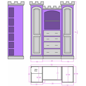 Edinburgh Castle Dresser Plans