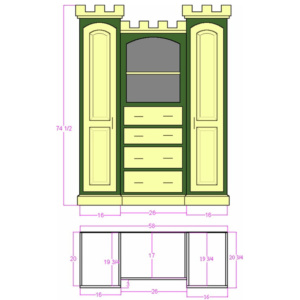 Yorkshire Castle Dresser Plans